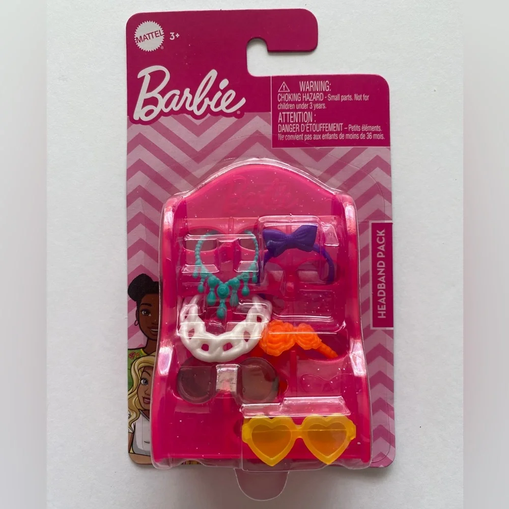 3 Pks Barbie Shoe, Handbag &‎ Headband Accessories